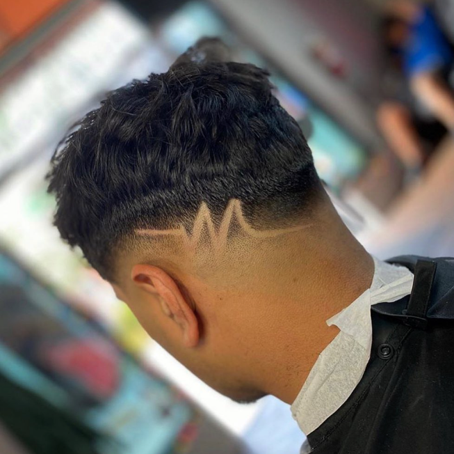 Haircut with design